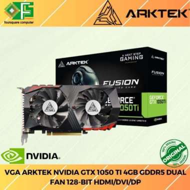 VGA Arktek NVidia GTX 1050 Ti 4GB GDDR5 Dual Fan 128-bit