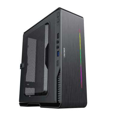 Gamemax Violon Mini-ITX Black White | Casing Mini ITX | CPU PC Case Hitam