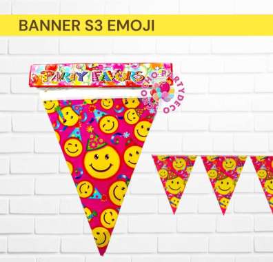 Banner EMOJI Segitiga / Bunting Flag Emoji Emoji