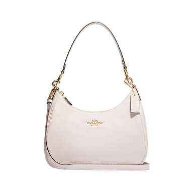 Coach Teri Hobo Bag Pebble Leather Chalk White