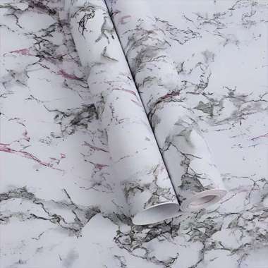 Wallpaper Dapur Marmer Putih Doff / Tidak Glossy Statuario Marmer Hitam Krem Cream Gold Dinding Plaf