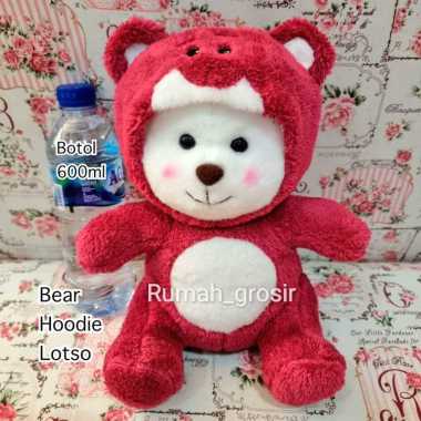 Boneka Bear Hoodie Lotso Pikachu Kuromi Stitch Dino Lucu Beruang Kostum BEAR HOODIE LOTSO