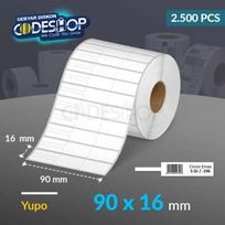 Codeshop Label Yupo 90 x 16 mm 1 Line Stiker Perhiasan Emas Jewelry Core 1 Inch Isi 2.500 Pcs