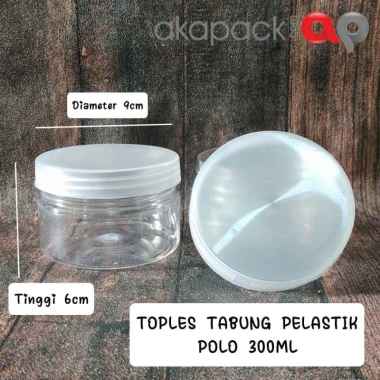 Toples Silinder 300ml | Toples Tabung PET | Toples Kue Kering