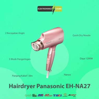 100% Produk Ori Hairdryer Panasonic Eh-Na27 Nanoe Hair Dryer Alat Pengering Rambut Multicolor