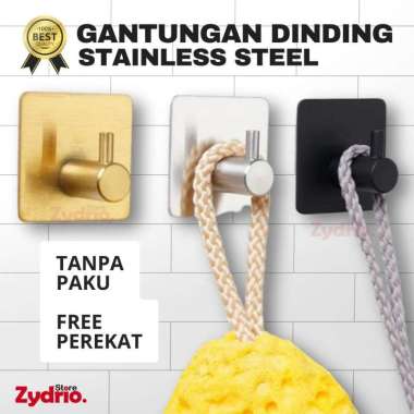 Gantungan Tembok Hook Stainless Steel / Hook Tempel Gantung Dinding Gold