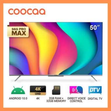Led Tv Coocaa 50 Inch 4K Uhd Android 10 || Tv Coocaa 50S6G Pro Max