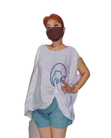 Bikini cover Bali Sexy Beach cover Bikini Top Putih Bordir Ombak Gesyal