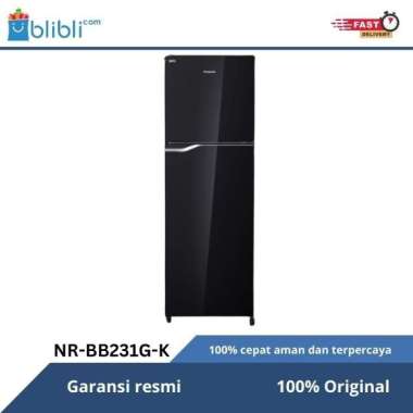 Kulkas 2 Pintu Glass Door Panasonic NR BB231G K 230 liter NR-BB231GK
