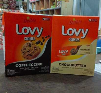 Delbis Lovy Cookies Biskuit Rasa Chocobutter Coffecicino Snack Enak Mu chocobutter