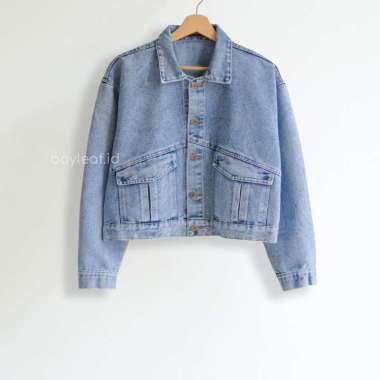 Bayleaf.id Veast Jaket Jeans Crop Semua Ukuran LIGHT BLUE