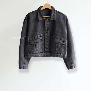 Bayleaf.id Veast Jaket Jeans Crop Semua Ukuran BLUE ACID