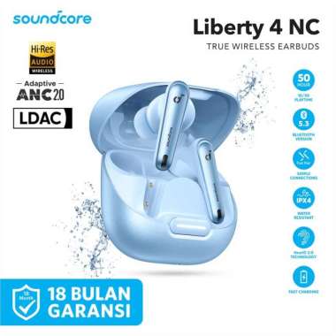 SUPER SALE Earphone TWS Anker Soundcore Liberty 4 NC - A3947 Biru Muda