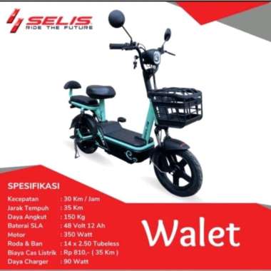 Sepeda Listrik Selis Walet 48 Volt 12 Ah TANPA AKI