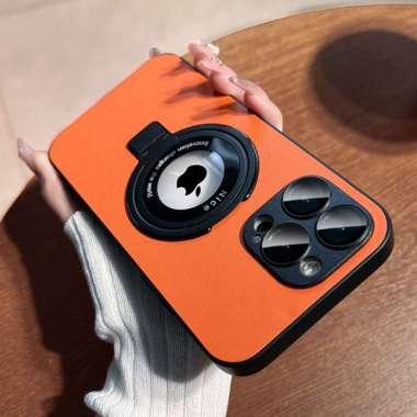 CASING IPHONE 12 PRO MAX CASE IPHONE 12 12 PRO RING MAGSAFE LEATHER IP12 PRO Orange