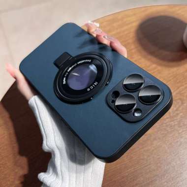 CASING IPHONE 12 PRO MAX CASE IPHONE 12 12 PRO RING MAGSAFE LEATHER IP12 PRO MAX Biru