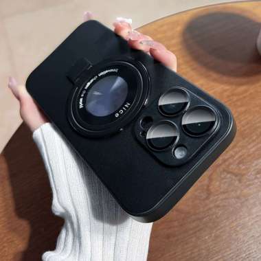 CASING IPHONE 12 PRO MAX CASE IPHONE 12 12 PRO RING MAGSAFE LEATHER IP12 PRO Hitam