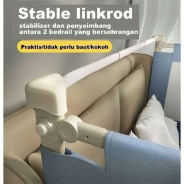 Kuru Baby Stable Linkrod Bedrail - Head Connector Baby Bed Rail Bayi 180cm