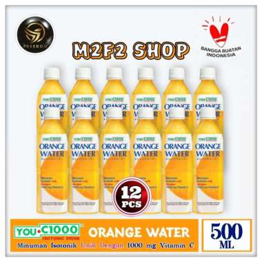 You C1000 | C 1000 Minuman Isotonik Drink Orange Water Pet - 500 ml (Kemasan 12 Pcs)