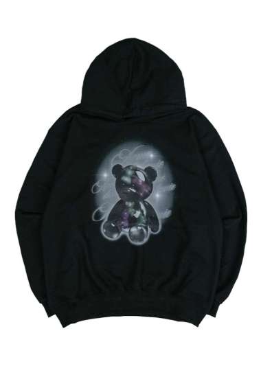 [ADLV] Acmedelavie Clear Bear Black Hoodie 2