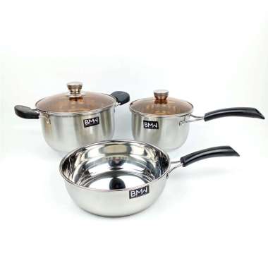 ZS BMW Kitchen Ware - Panci Set Stainless Steel Wajan Panci BMW Gandalion Murah Tahan Lama Set Alat
