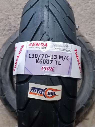 ( TATO GEL) KENDA K6007 130 70 13 COOL TUBELESS TL ANTI BOCOROriginal Baru Ban Luar Motor NMAX ADV P