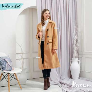 Verish Patricia long wool coat import wanita autumn winter mantel panjang jacket jaket cewek hangat 