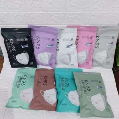 MASKER SHUMU KN95 6 PLY ISI 10 PCS - KEMENKES RI AKD21 pink