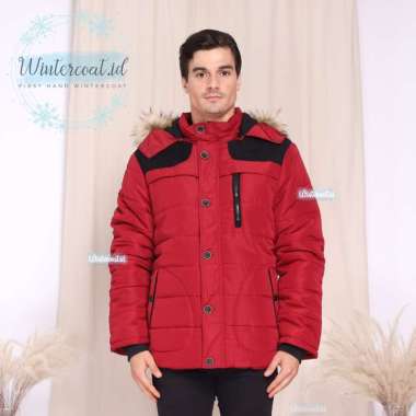 Verish LOGAN Men Winter Coat Pria Jacket mantel cowok musim dingin jaket jumbo merah XL