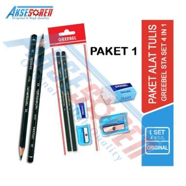 Aksesoren Paket Hemat Alat Tulis Greebel / Paket Perlengkapan Menulis / Ujian / Try Out / Alat Korek