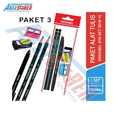 Aksesoren Paket Hemat Alat Tulis Greebel / Paket Perlengkapan Menulis / Ujian / Try Out / Alat Korek