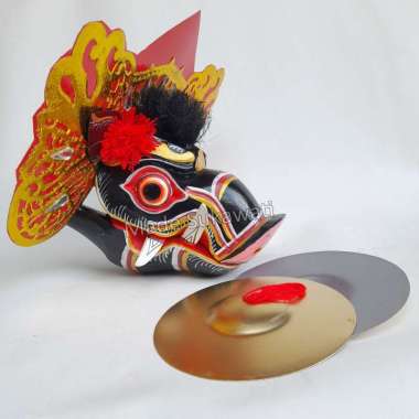Kepala barong khas bali mainan anak hiasan dekorasi Barong Bangkung + Cengceng