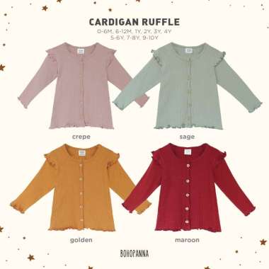 BOHOPANNA - CARDIGAN RUFFLE - Cardigan Anak 0-6 Bulan GOLDEN