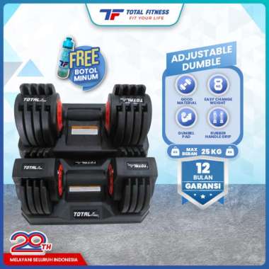 Adjustable Dumbell 25kg 12.5kg Dumble Alat Fitness Gym ORI 12.5KG