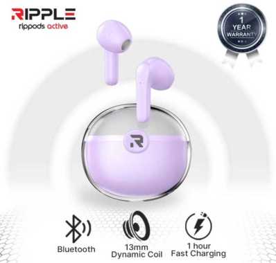 Ripple Rippods Active TWS Headset Bluetooth Earphone Mini Earbuds - Putih unggu