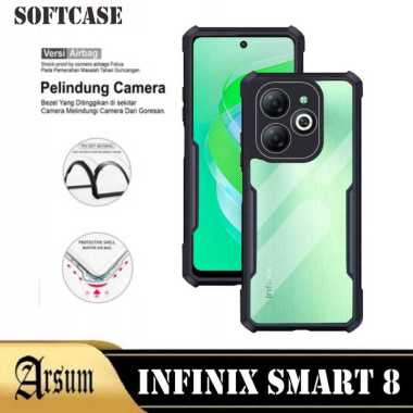 Case Shockproof INFINIX SMART 8 Softcase Terbaru Silikon Ponsel Transparan Camera Protect INF SMART