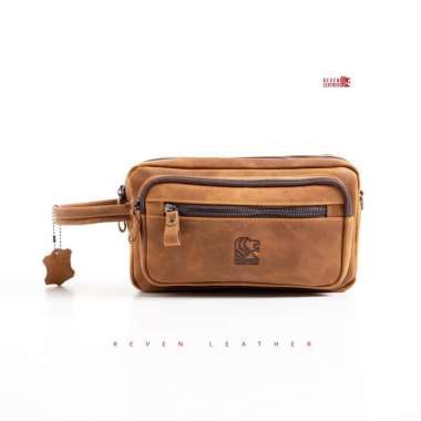 VERISH Reven leather - Nakula pouch bag tan