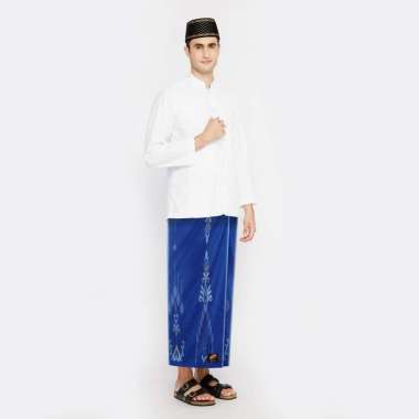 Sarung ATLAS Idaman 555 Kembang Motif BHS SKE Biru
