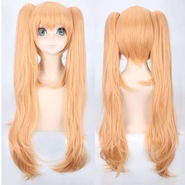 Verish LOL-123 wig clip on rambut wig daily lolita cosplay blonde orange naruto twintail