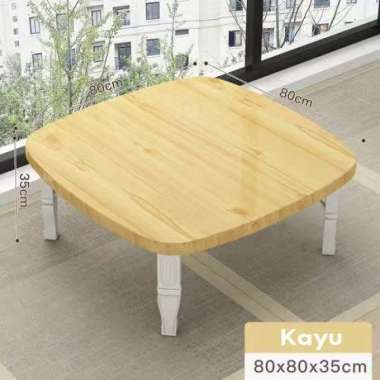 Meja lesehan -Meja lesehan lipat Baru Kayu 80*80