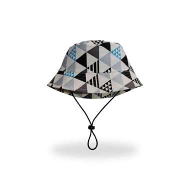 VERISY Topi Bucket Anak Tali Bahan Canvas Tebal Motif Motif Piramid