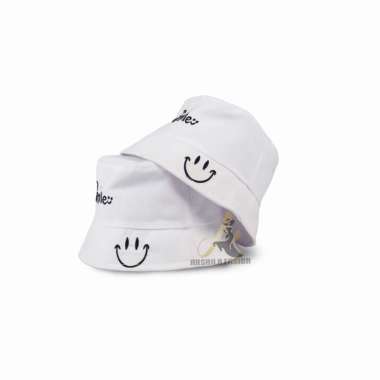 VERISH Topi Bucket Perempuan Motif Smile-Daisy Dewasa smile-dsy dws Putih