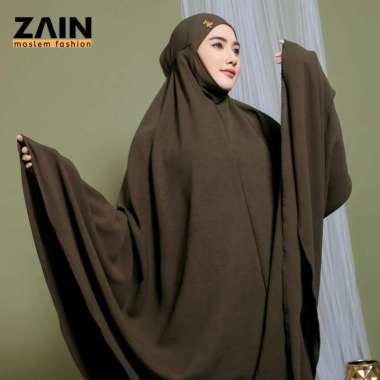 Mukena Dewasa Penutup Dagu Crinkle Premium Series Maryam Army