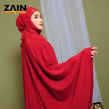 Mukena Dewasa Penutup Dagu Crinkle Premium Series Maryam Terracota