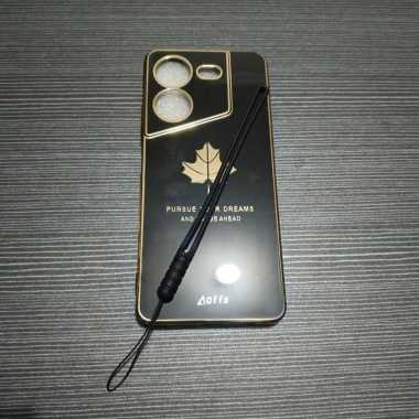 Casing Maple TECNO POVA 5 Terbaru Ponsel Case Plating Silikon POVA 5 Hitam