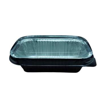 Alumunium Foil OX 250 + Tutup / Aluminium Foil Tray OX-250 (Paket 25 Pcs) +Tutup Mika