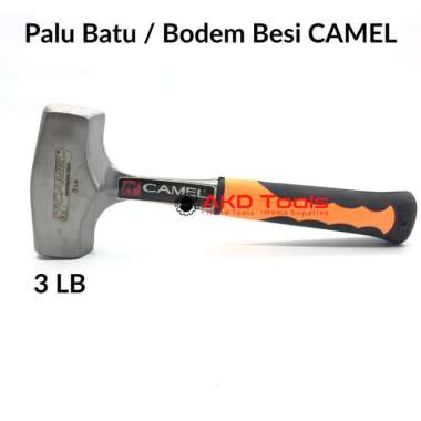 Palu Batu Besi 3 Lb Gagang Fiber Camel | Palu Bodem Bogem 3Lb 1.5 Kg