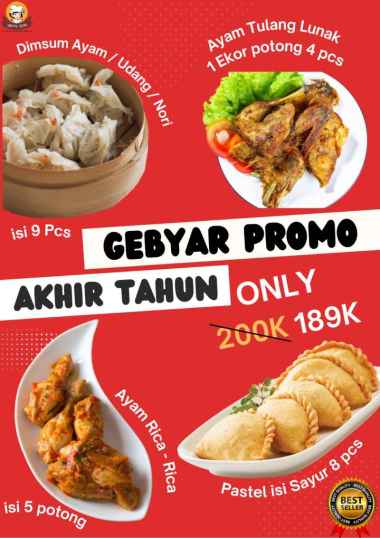 Dapoer Intan Paket Akhir Tahun ayam tulang lunak dimsum ayam pastel dan ayam rica rica