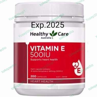 VITAMIN E 500IU HEALTHY CARE 200 CAPSULES 100%