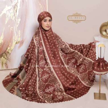 ALMECCA - Mukena Dewasa 2IN1 Silk Maxmara Luxury Mukena Premium Maroon